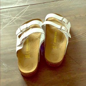 Birkenstock White Patent Sandals 45
